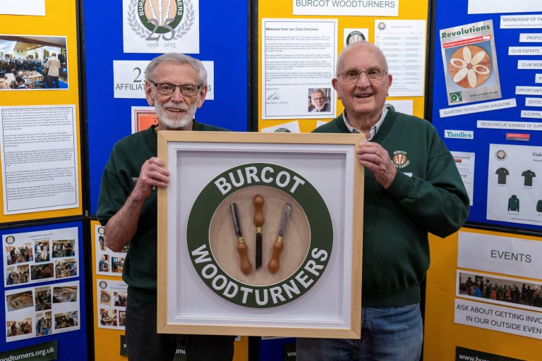 Burcot Woodturners Recognise Two Club Stalwarts.